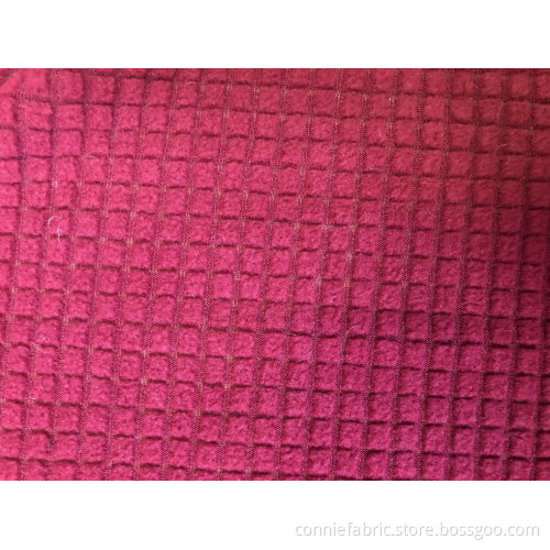 100%Polyester Drop-Needle Fleece Knitted Plaid Fabric